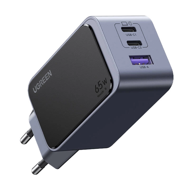 Punjač UGREEN Nexode S 65W GaN (2x USB-C, 1x USB-A, brzo punjenje)-1