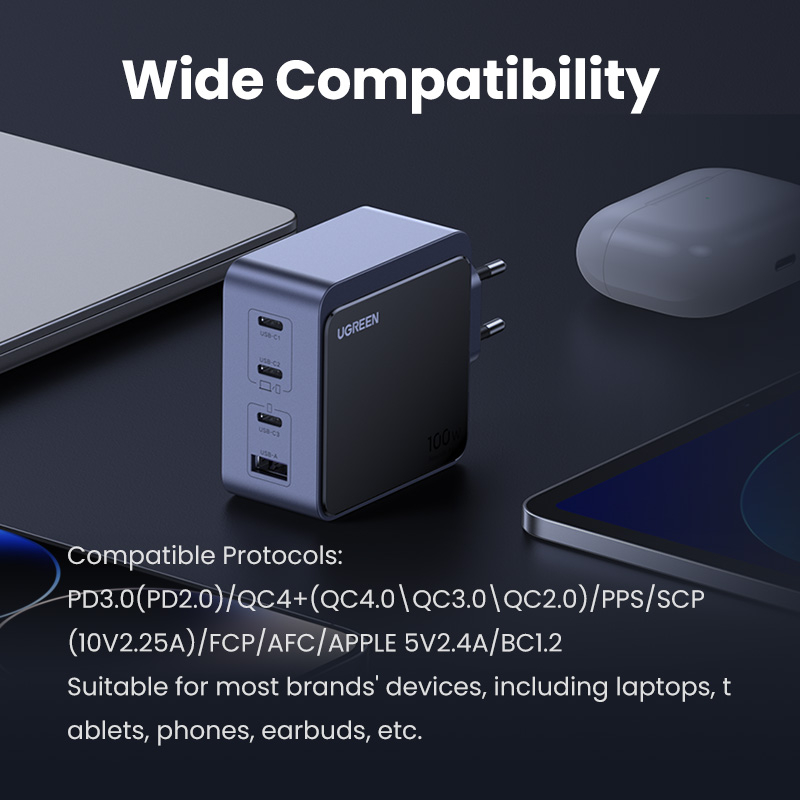 Ugreen Nexode Air 100W 3x USB-C + 1x USB-A charger-4