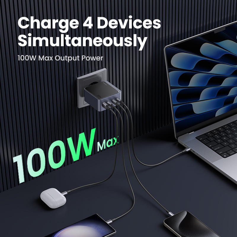 Ugreen Nexode Air 100W 3x USB-C + 1x USB-A charger-6