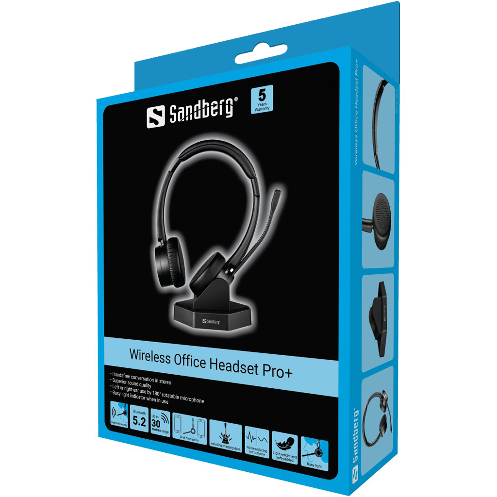 Slušalice SANDBERG bežični Office Headset Pro+-7