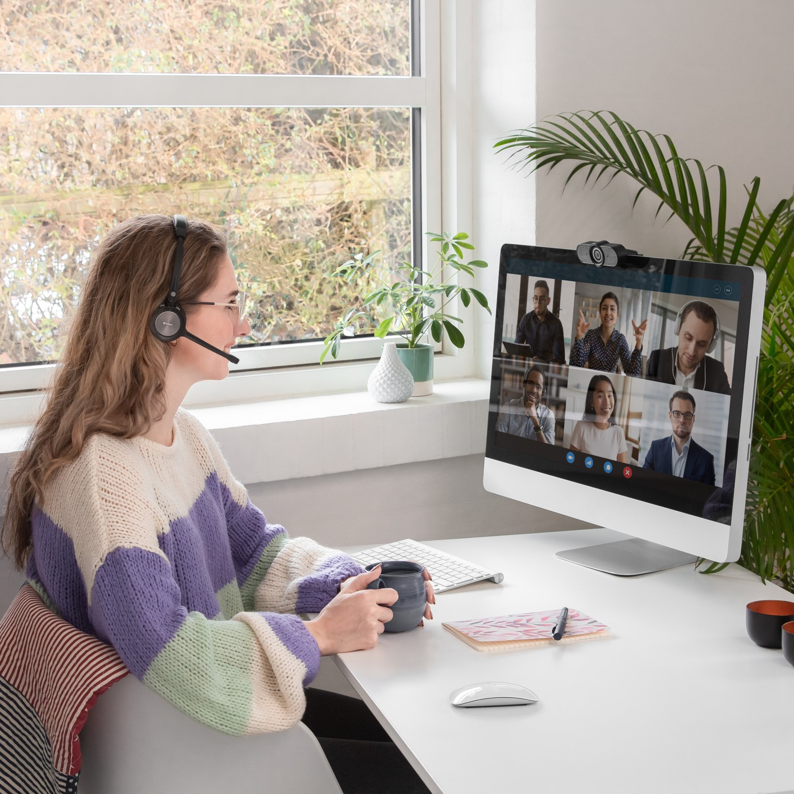Slušalice SANDBERG bežični Office Headset Pro+-8