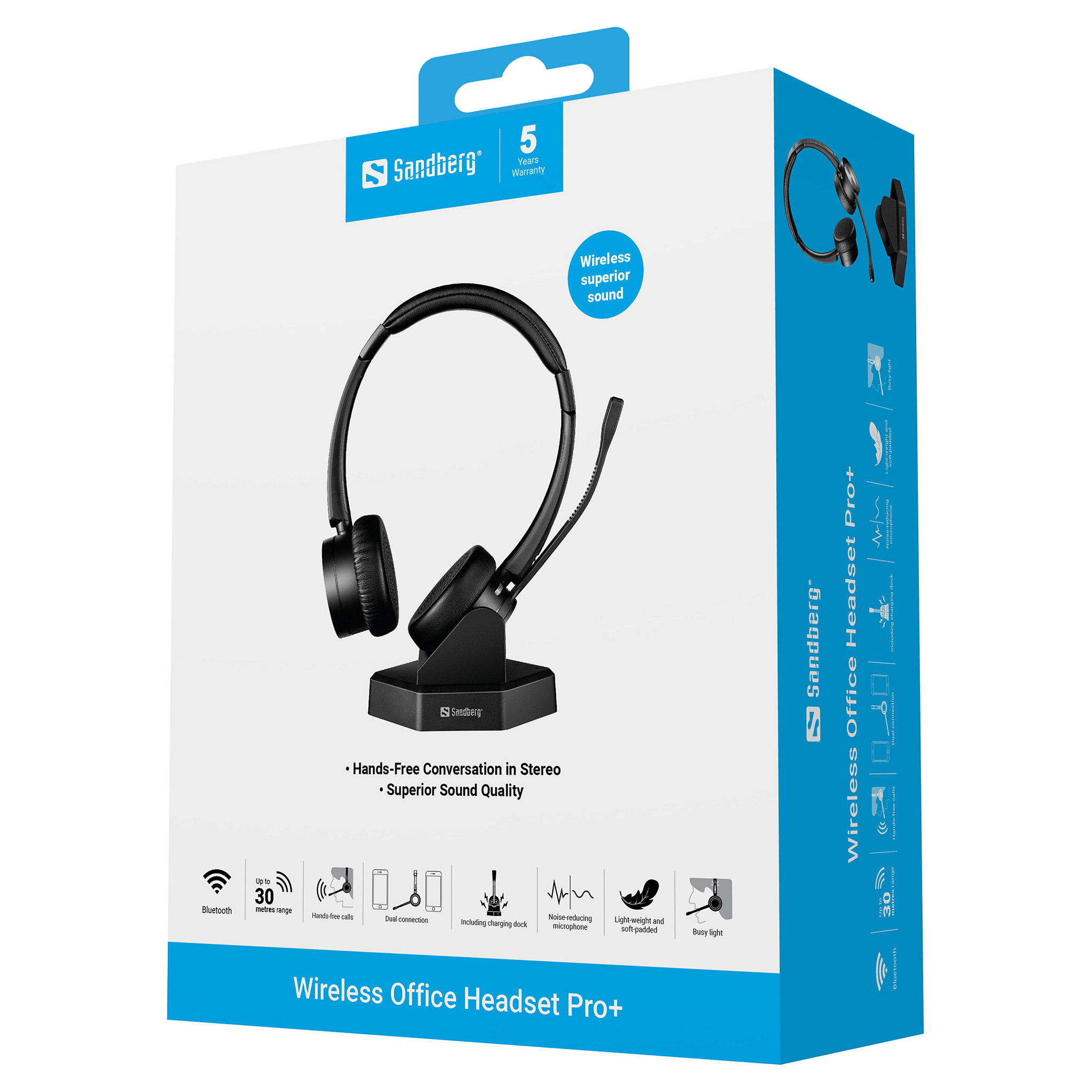 Slušalice SANDBERG bežični Office Headset Pro+-13