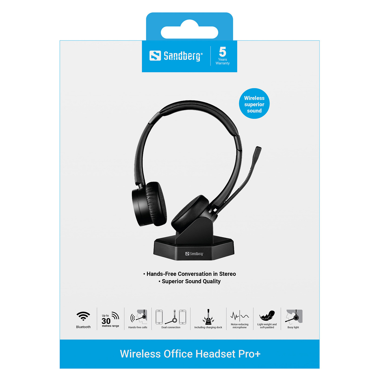Slušalice SANDBERG bežični Office Headset Pro+-21