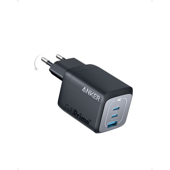 Adapter ANKER Prime 67W GaN 3-Port, crni-5