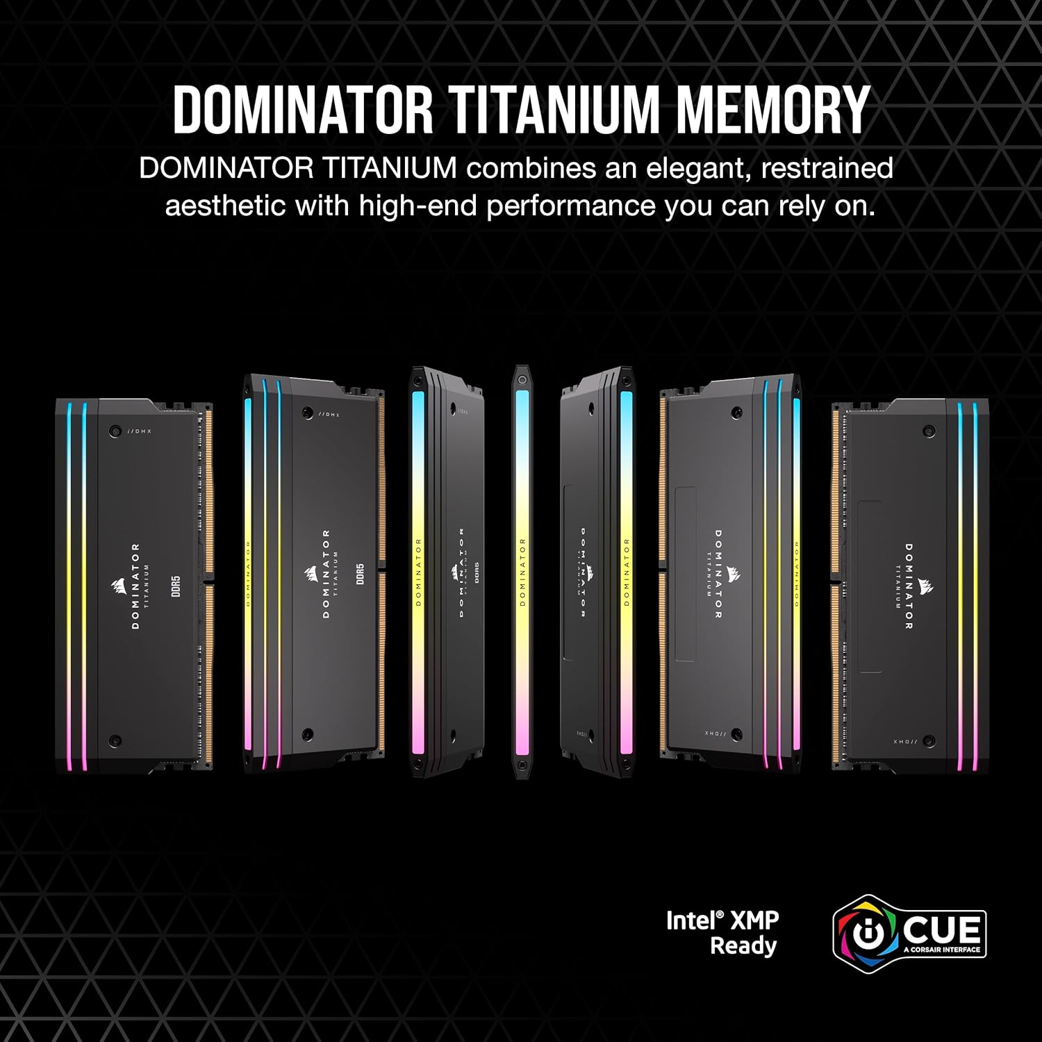 RAM CORSAIR DOMINATOR TITANIUM RGB 64GB (2x32GB, ddr5, 6400MHz, cl32, 1.32V)-6