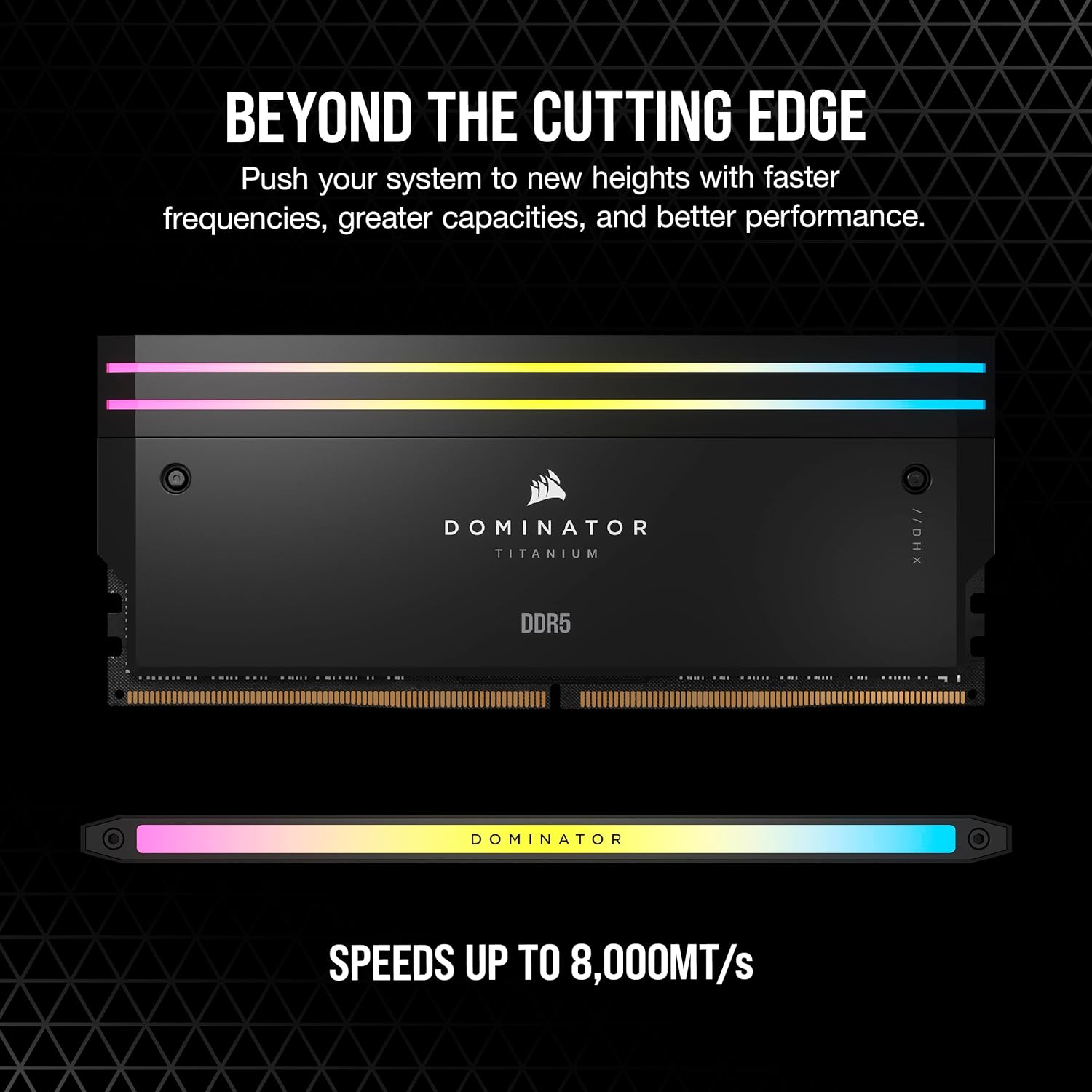 RAM CORSAIR DOMINATOR TITANIUM RGB 64GB (2x32GB, ddr5, 6400MHz, cl32, 1.32V)-2