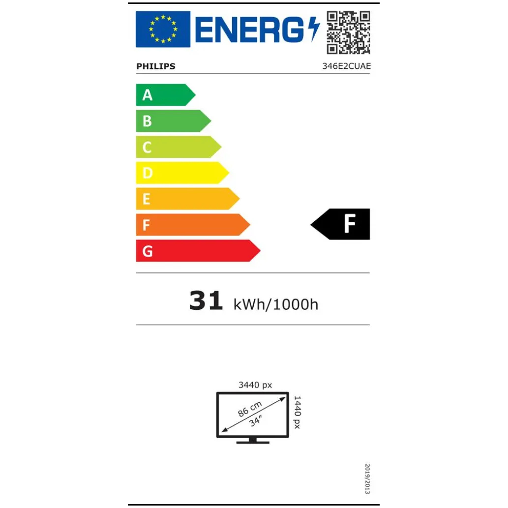 Monitor PHILIPS 346E2CUAE 34" UltraWide curved (3440x1440, 100Hz, VA, USB-C 65W)-10