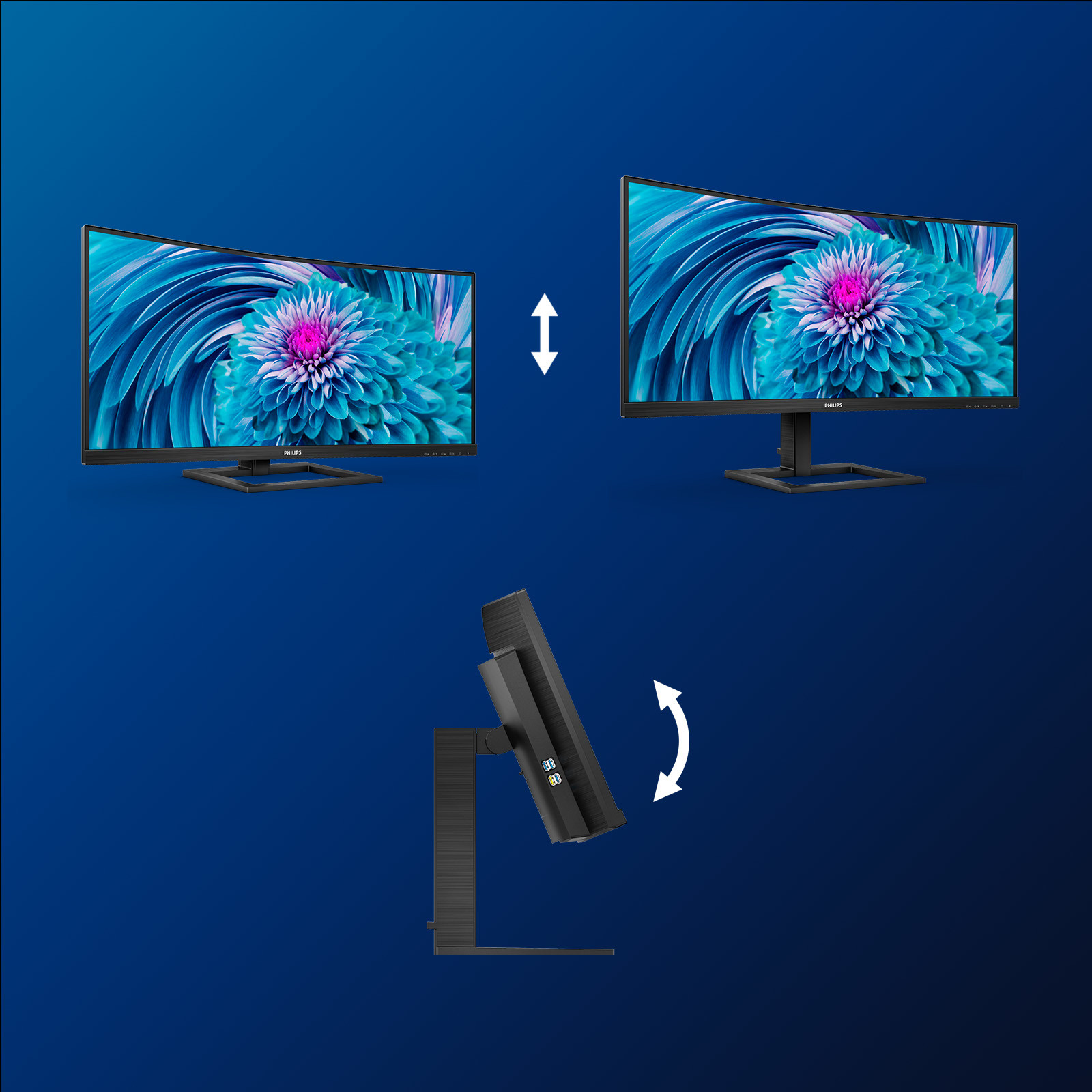 Monitor PHILIPS 346E2CUAE 34" UltraWide curved (3440x1440, 100Hz, VA, USB-C 65W)-29