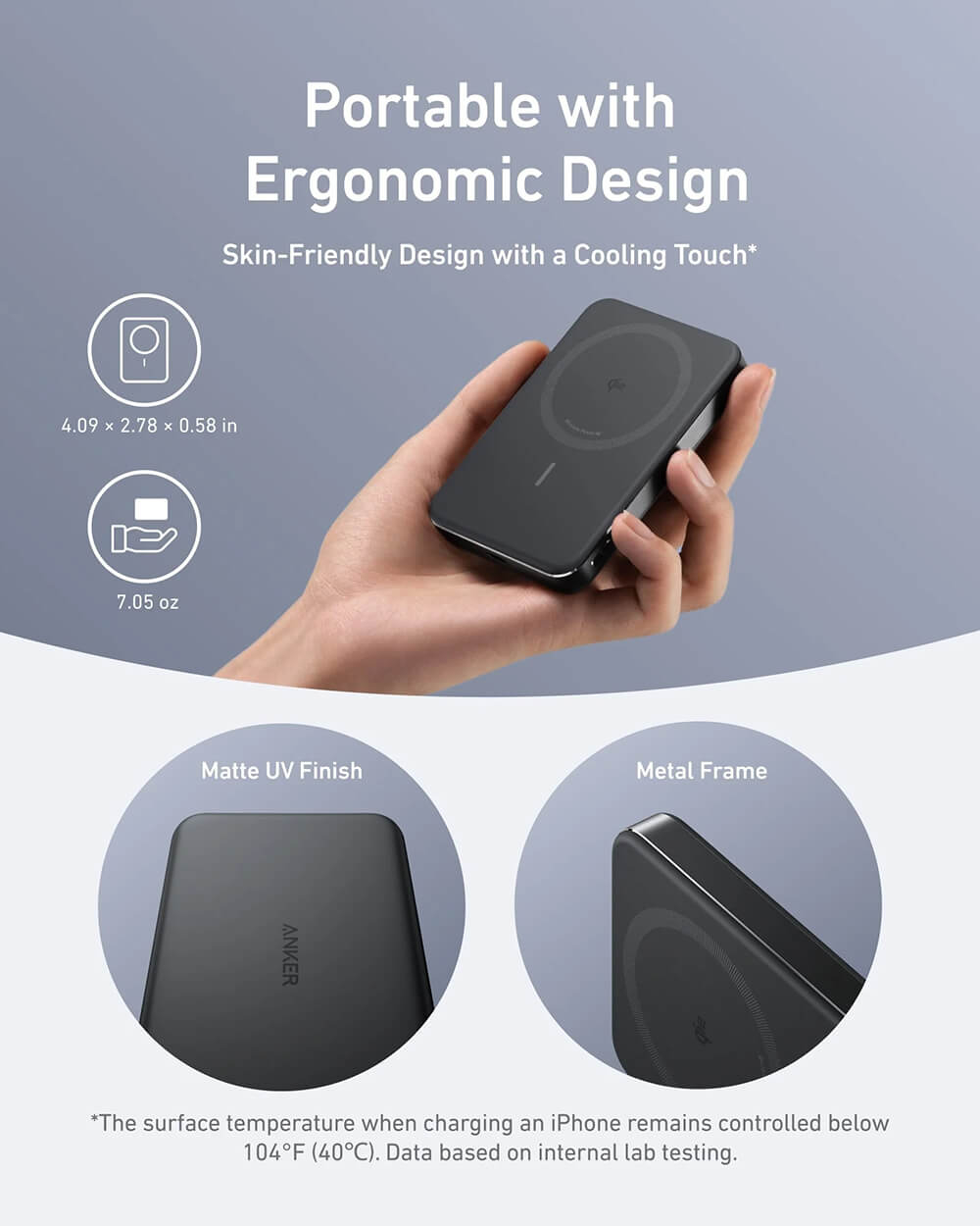 Prijenosna baterija ANKER MagGo 10K Slim (10000 mAh, 15 W bežično, 30 W USB-C, crna)-5