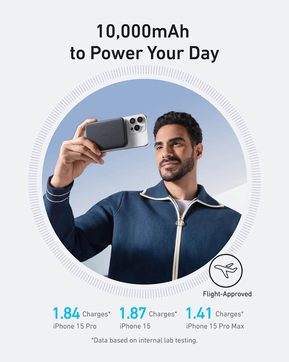 Prijenosna baterija ANKER MagGo 10K Slim (10000 mAh, 15 W bežično, 30 W USB-C, crna)-1