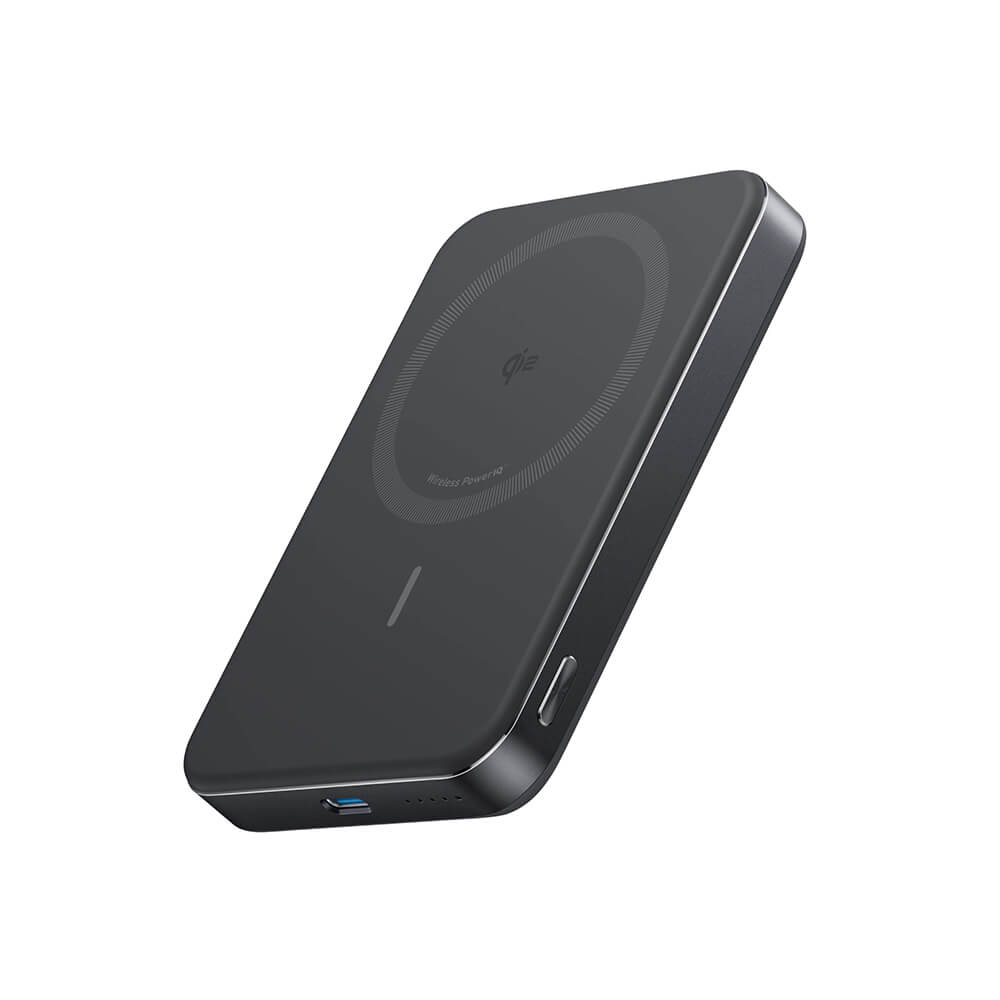 Prijenosna baterija ANKER MagGo 10K Slim (10000 mAh, 15 W bežično, 30 W USB-C, crna)-0