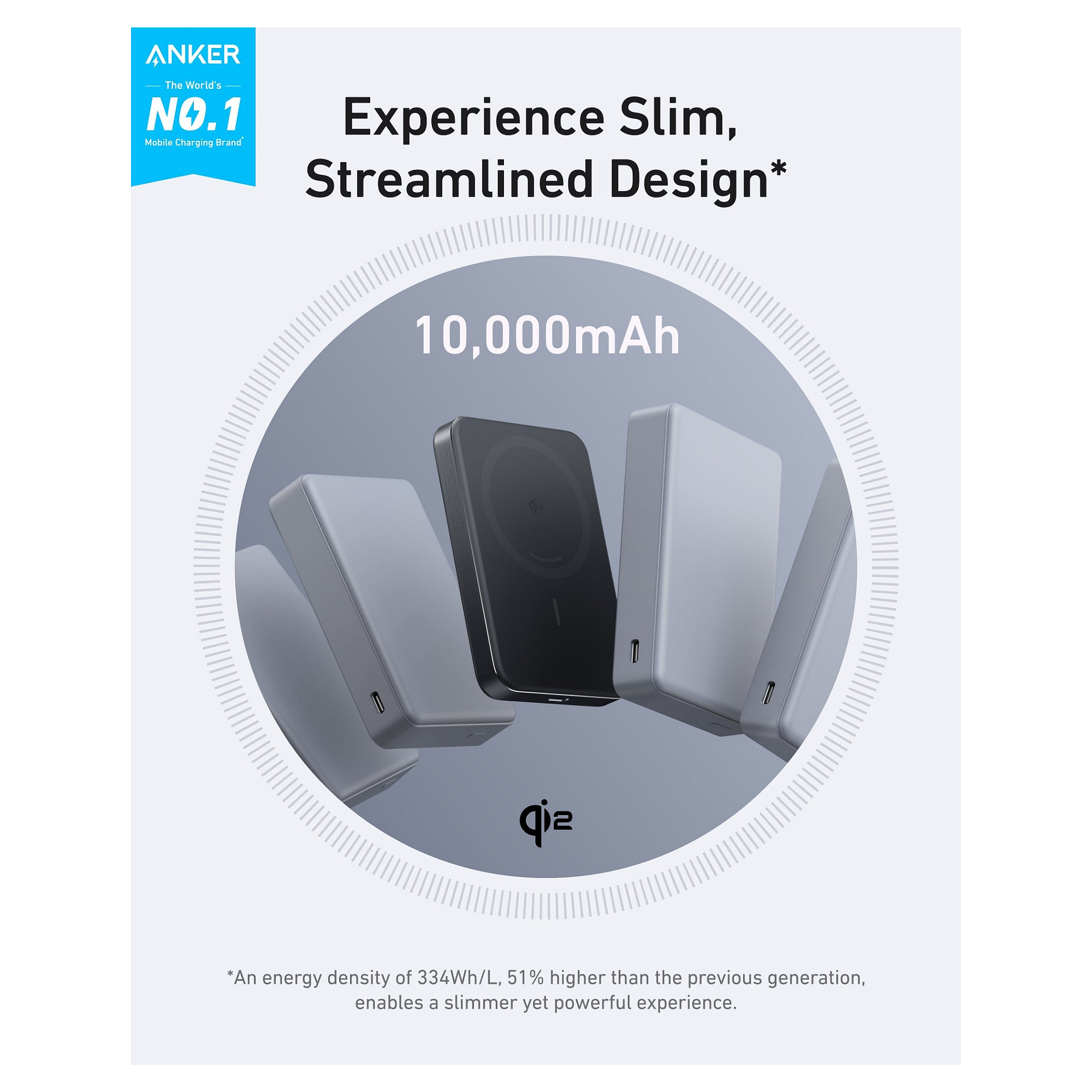 Prijenosna baterija ANKER MagGo 10K Slim (10000 mAh, 15 W bežično, 30 W USB-C, crna)-8
