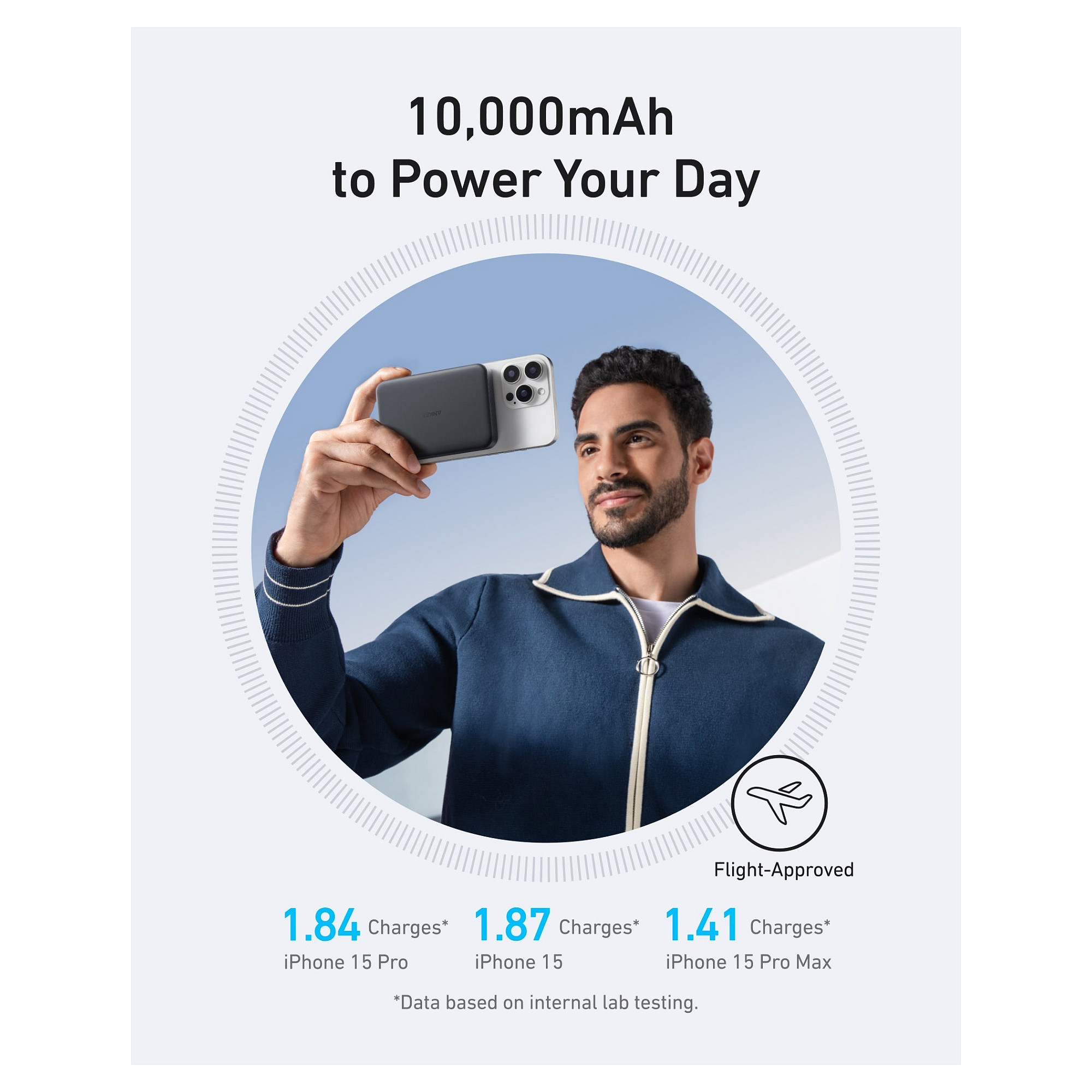 Prijenosna baterija ANKER MagGo 10K Slim (10000 mAh, 15 W bežično, 30 W USB-C, crna)-10
