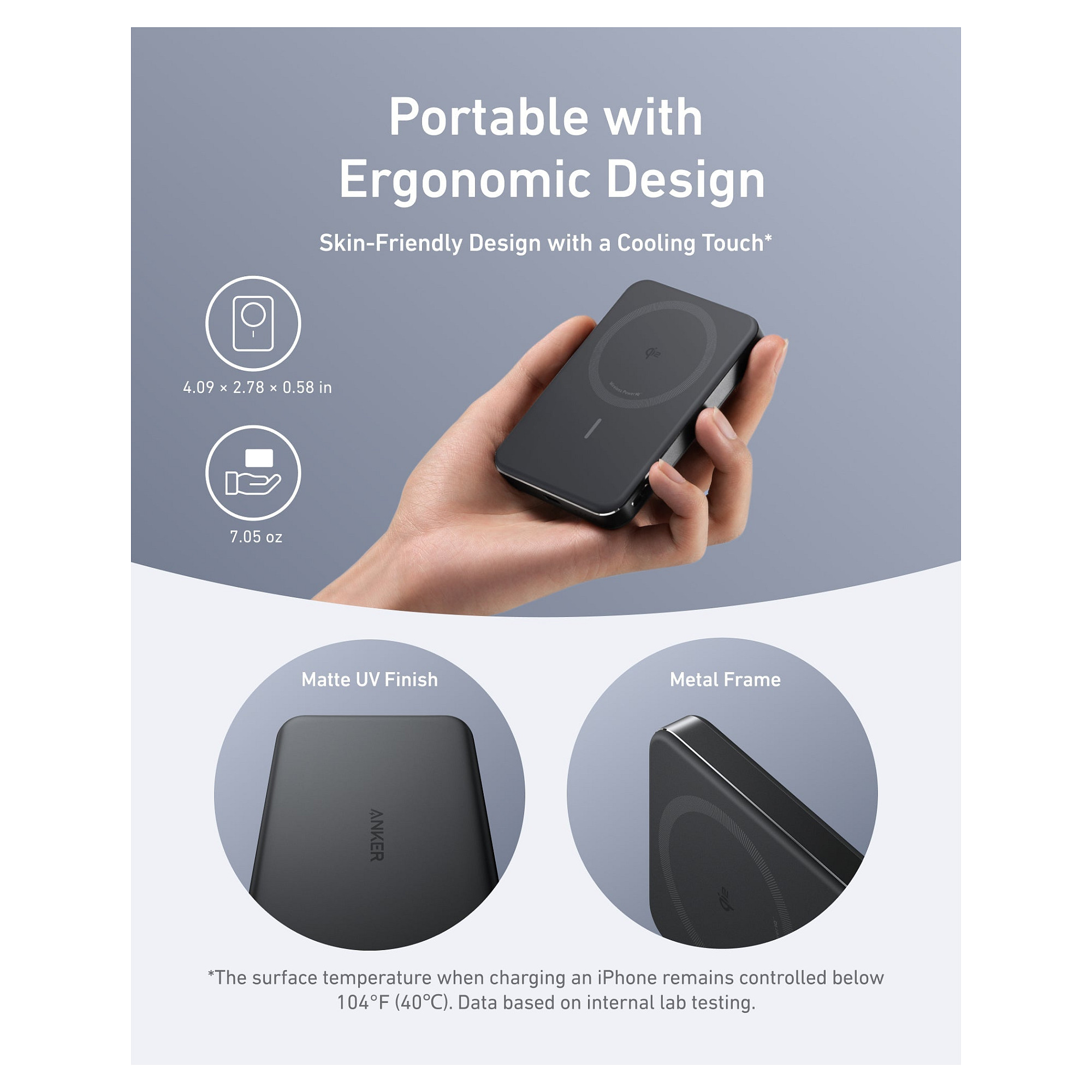 Prijenosna baterija ANKER MagGo 10K Slim (10000 mAh, 15 W bežično, 30 W USB-C, crna)-11