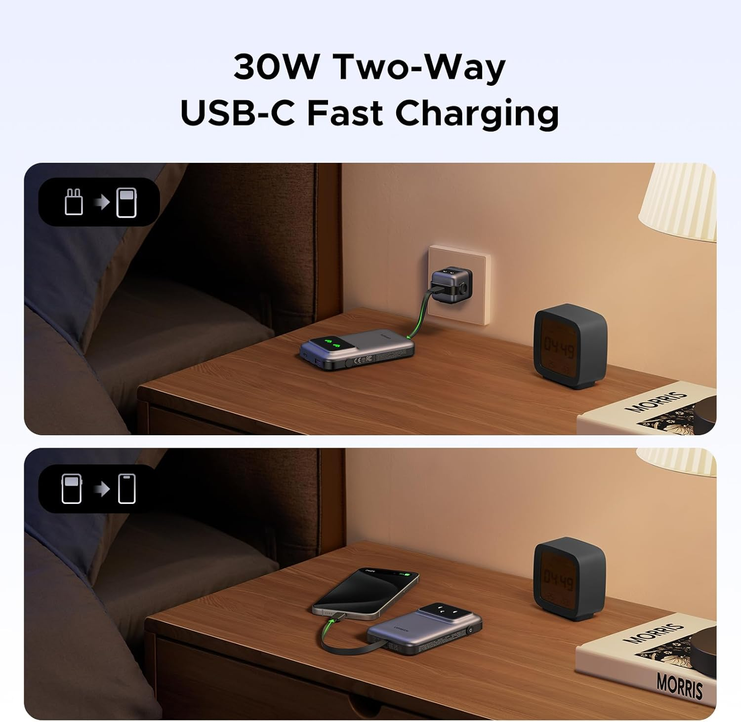 Baterija → UGREEN → Uno 10,000mAh 30W QC prijenosna s ugrađenim USB-C kabelom-3