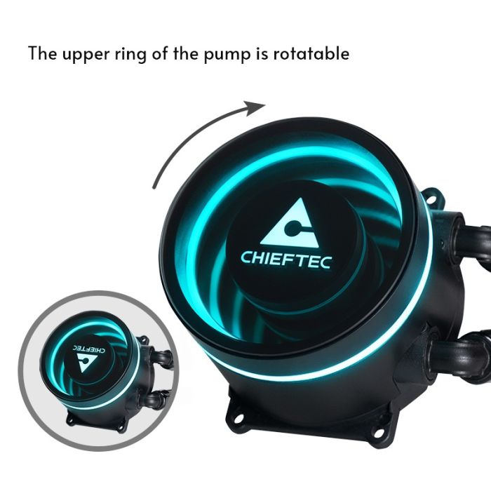 Hladnjak za procesor CHIEFTEC Iceberg 360 (360mm A-RGB vodeno hlađenje, za INTEL/AMD procesore)-6