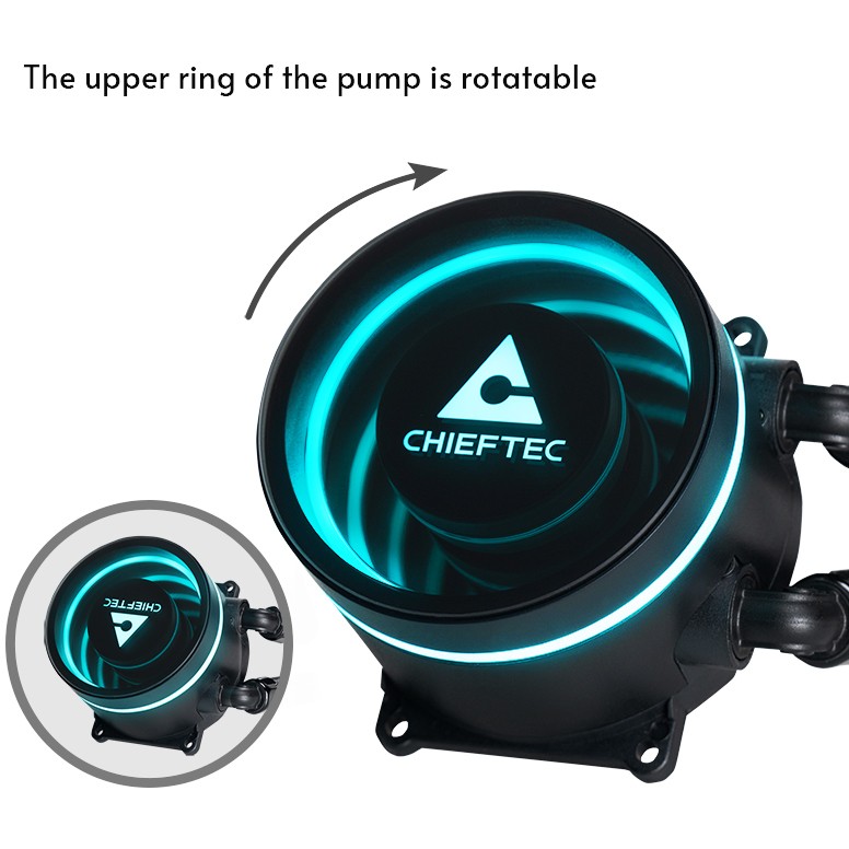 Hladnjak za procesor CHIEFTEC Iceberg 360 (360mm A-RGB vodeno hlađenje, za INTEL/AMD procesore)-15
