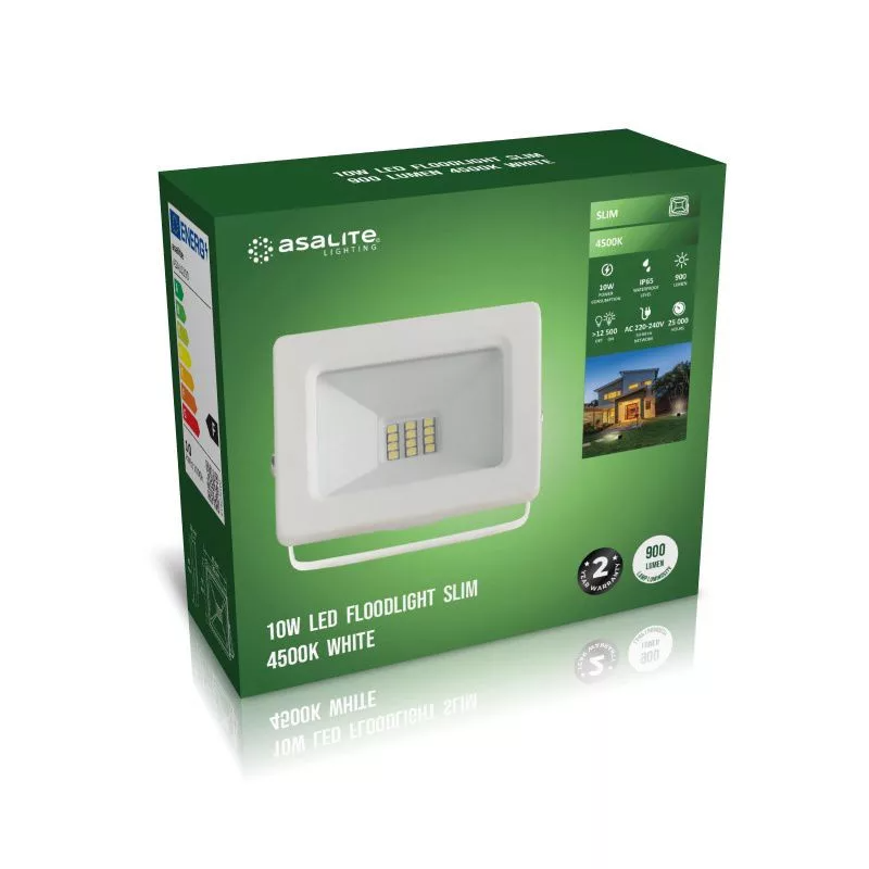 LED reflektor ASALITE Slim 10W 4500K (900 lumena, IP65, IK08, 25,000 sati života, 120° kut svjetlosti)-2