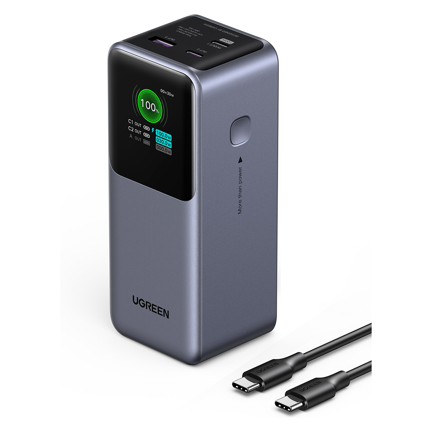 Ugreen portable rechargeable battery 20,000mAh, 130W with smart digital display-19