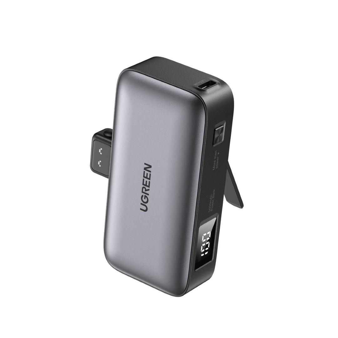 Prijenosna baterija UGREEN 5000mAh 22.5W (ugrađeni USB-C konektor, LED zaslon)-1