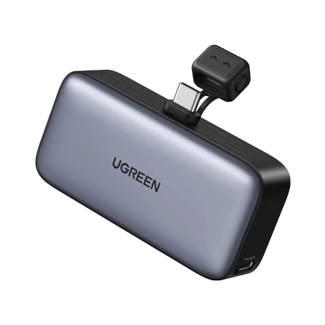 Prijenosna baterija UGREEN 5000mAh 22.5W (ugrađeni USB-C konektor, LED zaslon)-0