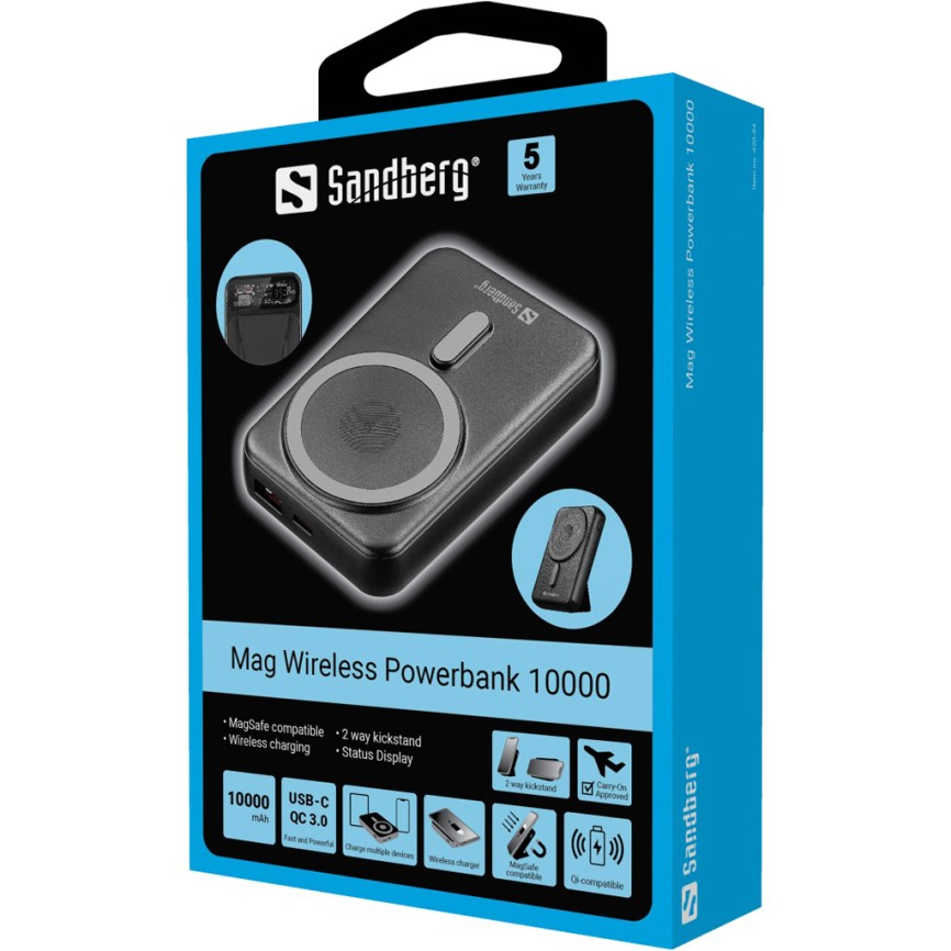 Sandberg Mag Wireless Powerbank 10000-3