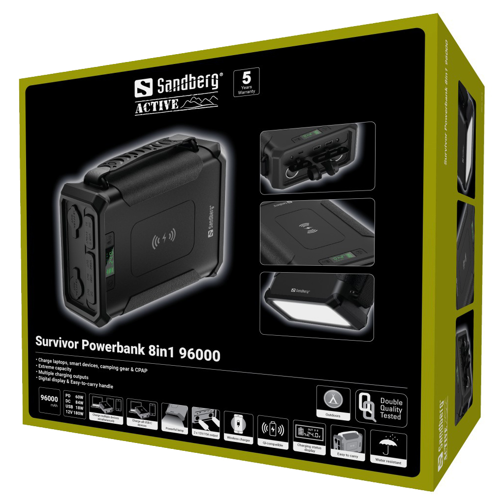 Sandberg Survivor Powerbank 8in1 96000-0