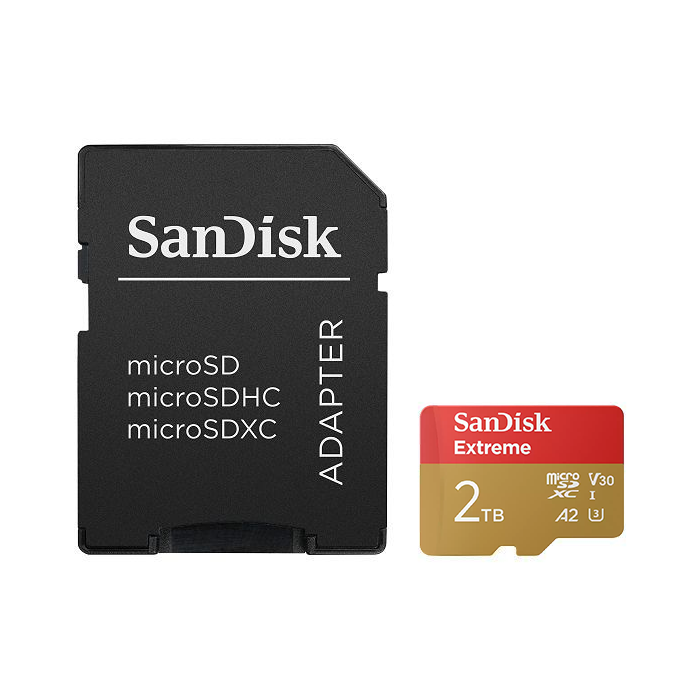 Micro SD kartica SANDISK Extreme 2TB microSDXC UHS-I s adapterom, brzina do 240MB/s, C10, U3, V30, 4K, 5K, A2-9