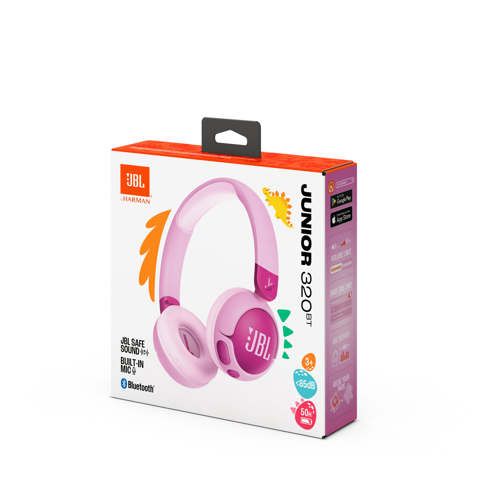 Dječje slušalice JBL Junior 320 BT ljubičaste-4