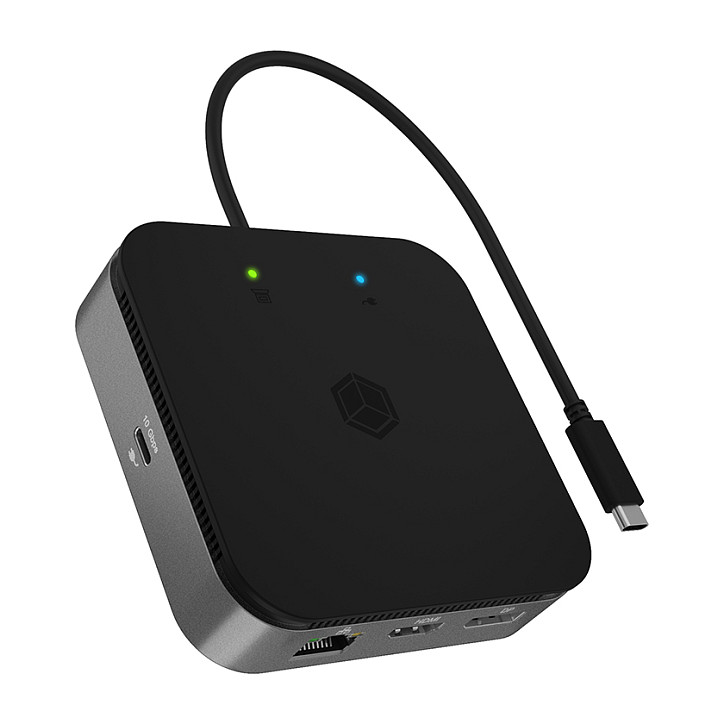 Icybox IB-DK408-C41 USB4 docking station with dual video output 7in1, 60W PowerDelivery power supply-8