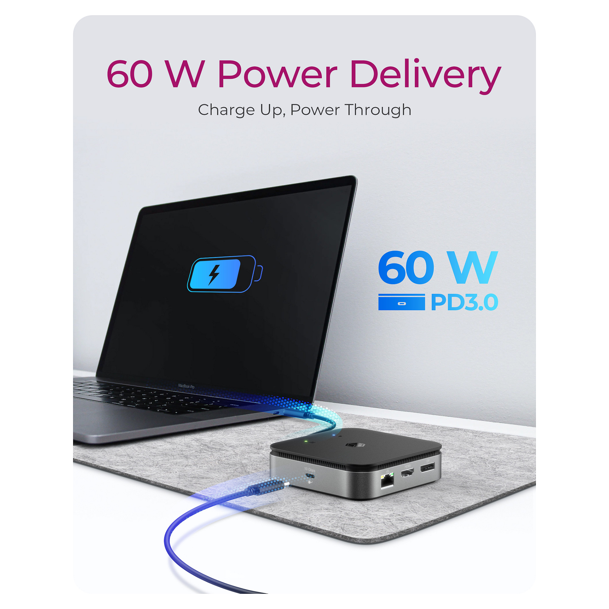 Icybox IB-DK408-C41 USB4 docking station with dual video output 7in1, 60W PowerDelivery power supply-12