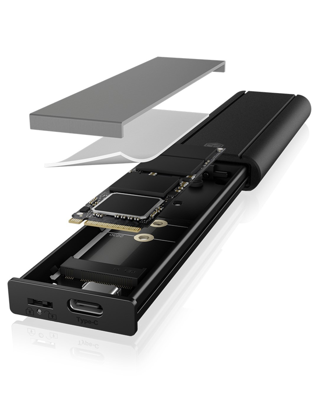 Kućište za SSD ICY BOX IB-1807MT-C31 (M.2 NVMe, USB 3.2 Gen 2 Type-C, zaštita od pisanja)-2