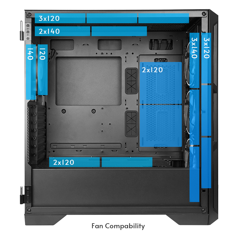 Kućište za računalo CHIEFTEC APEX LUMO (E-ATX, ATX, Micro ATX, mini ITX, crno)-13