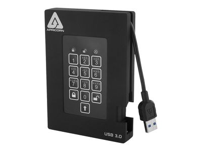 Eksterni tvrdi disk APRICORN Aegis Padlock Fortress (1tb, usb 3.0, fips 140-2, crni)-0