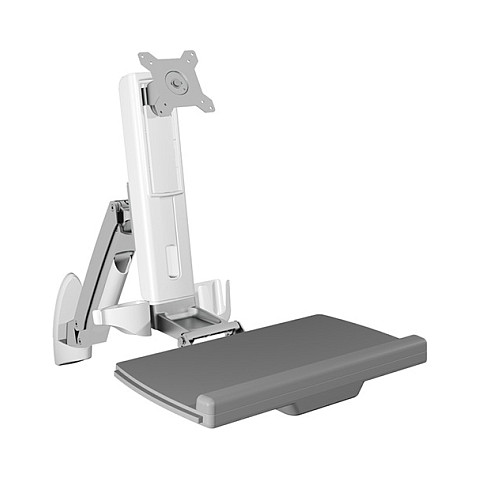 Zidni nosač za monitor i tipkovnicu ICY BOX IB-MS600-W, bijela boja-0