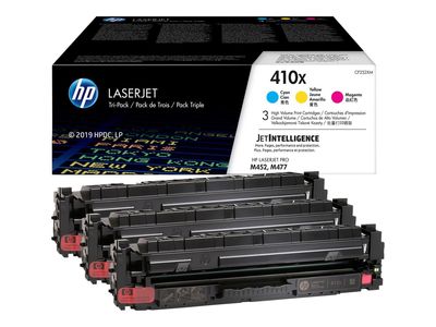 Toner HP 410X (3 komada, visokog prinosa, original, LaserJet, CF252XM) žuta, cijan, magenta-0