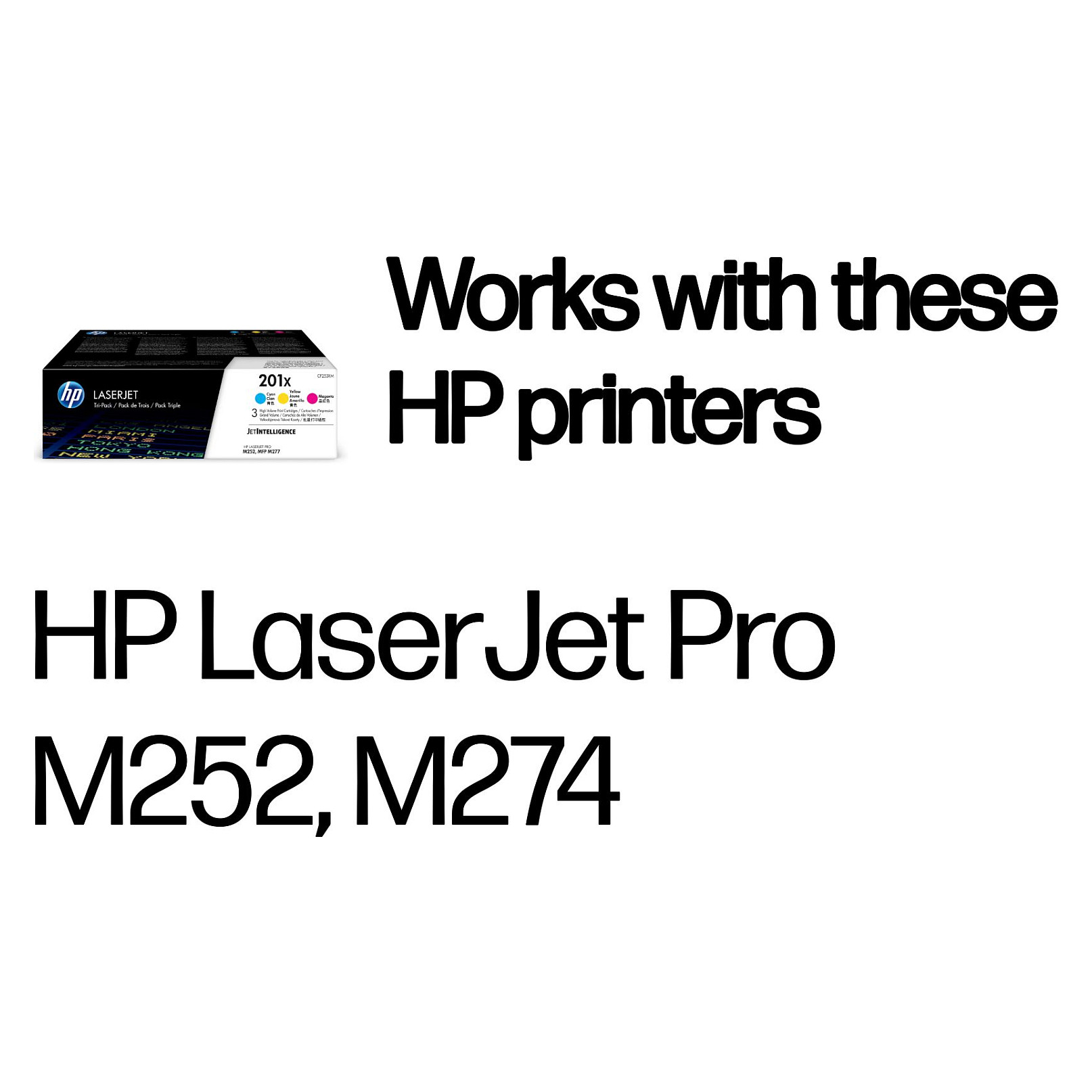 Toner za laserski pisač HP 201X CF253XM (3 komada, visoki kapacitet, original, LaserJet) žuta, cijan, magenta-2