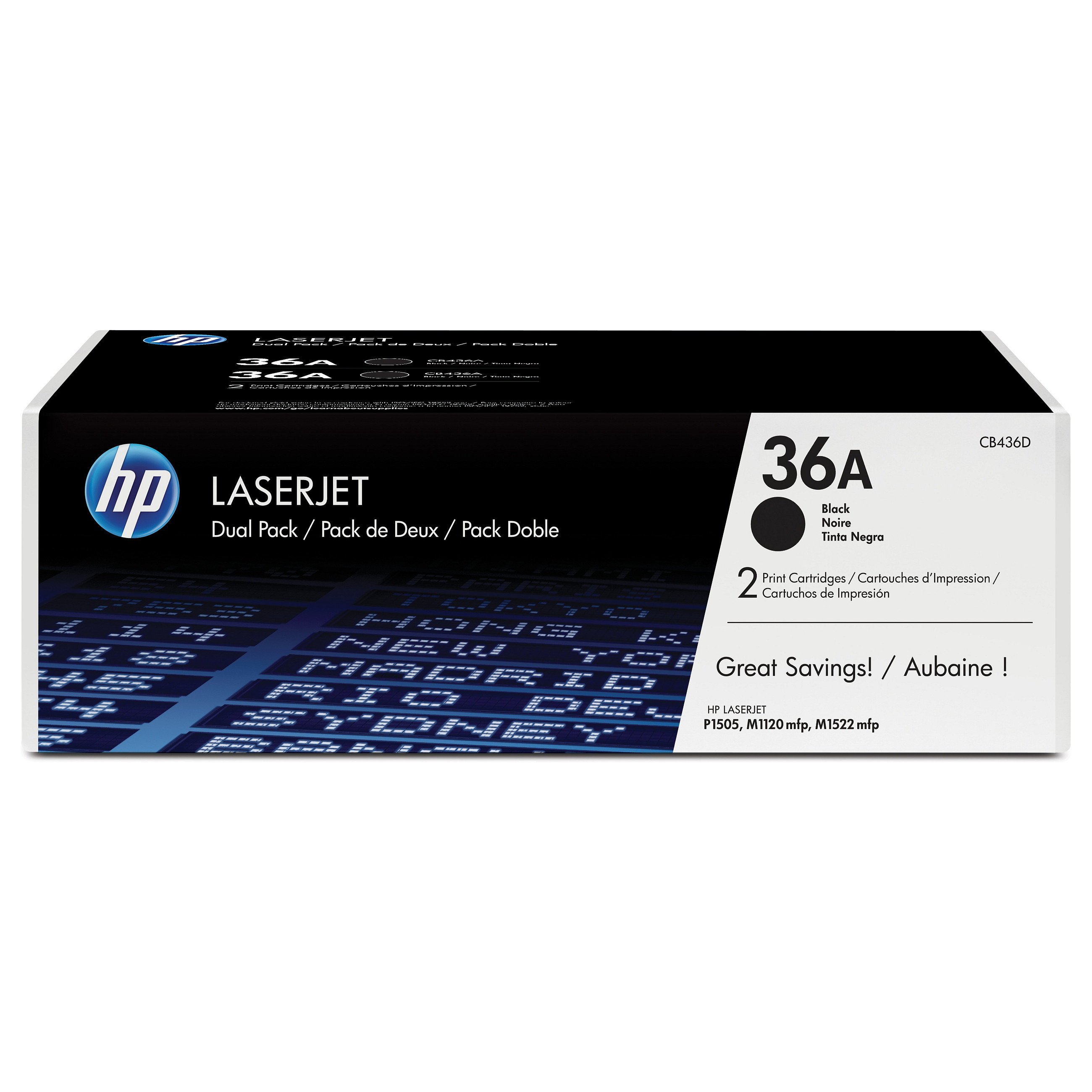 Toner HP 36A (CB436AD) Original, 2-pak, crni-0