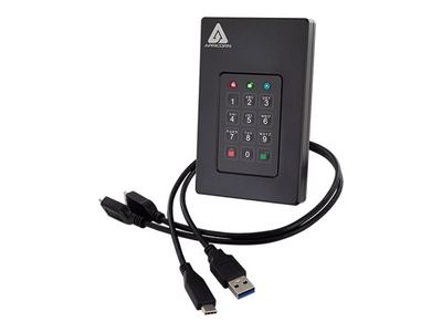 Tvrdi disk APRICORN Aegis Fortress L3 - 5TB (USB 3.1, 256-bit AES XTS enkripcija, FIPS 140-2 level 3, crna)-6