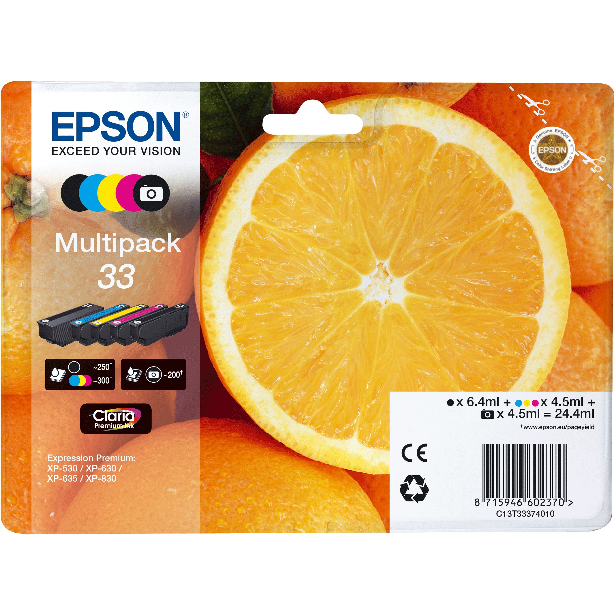 Toner EPSON 33 Multipack (crna, žuta, cijan, magenta, foto crna)-1