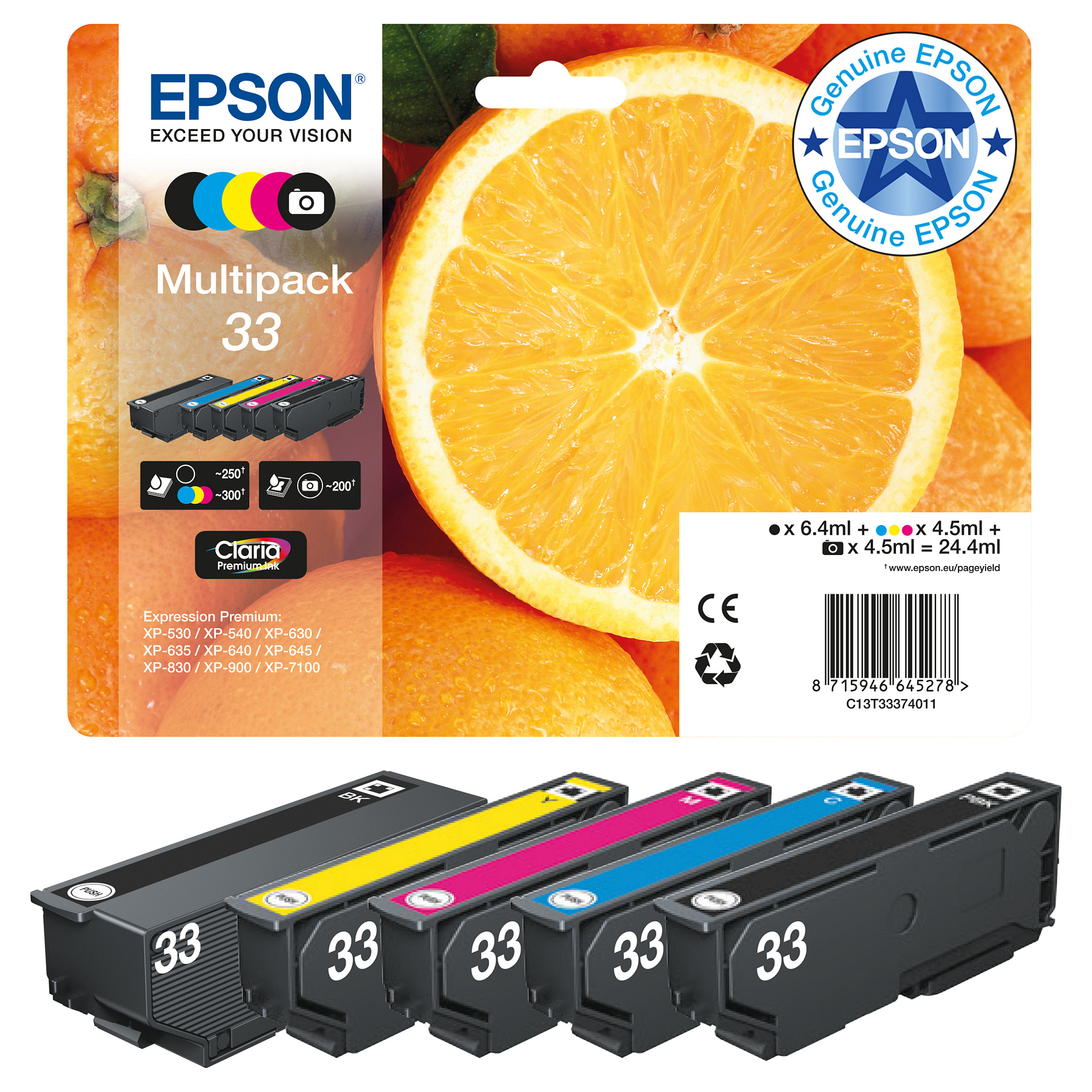 Toner EPSON 33 Multipack (crna, žuta, cijan, magenta, foto crna)-2