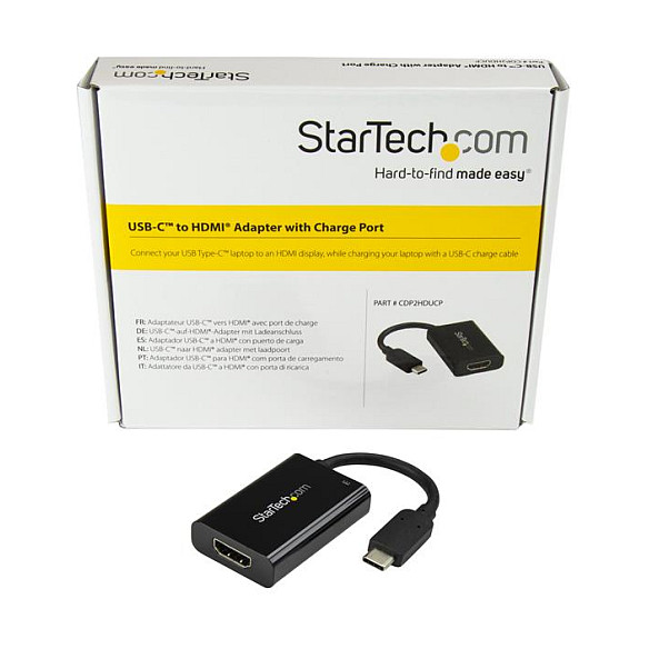 Adapter za vanjski video STARTECH.COM (USB C na HDMI 2.0 Adapter, 4K 60Hz, 60W napajanje putem prijenosa punjenja) crna-14