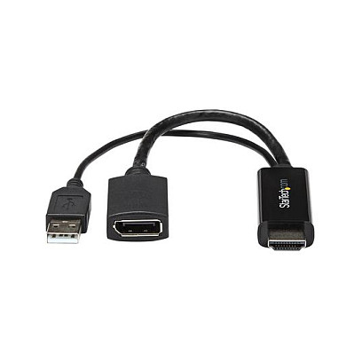 Video pretvarač STARTECH.COM HDMI na DisplayPort (do 4k 30Hz, USB napajanje, do 6 inča, HDMI do1.4 (muški) na DP do1.2 (ženski))-9
