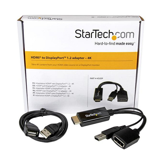 Video pretvarač STARTECH.COM HDMI na DisplayPort (do 4k 30Hz, USB napajanje, do 6 inča, HDMI do1.4 (muški) na DP do1.2 (ženski))-10