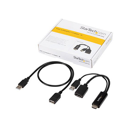 Video pretvarač STARTECH.COM HDMI na DisplayPort (do 4k 30Hz, USB napajanje, do 6 inča, HDMI do1.4 (muški) na DP do1.2 (ženski))-11