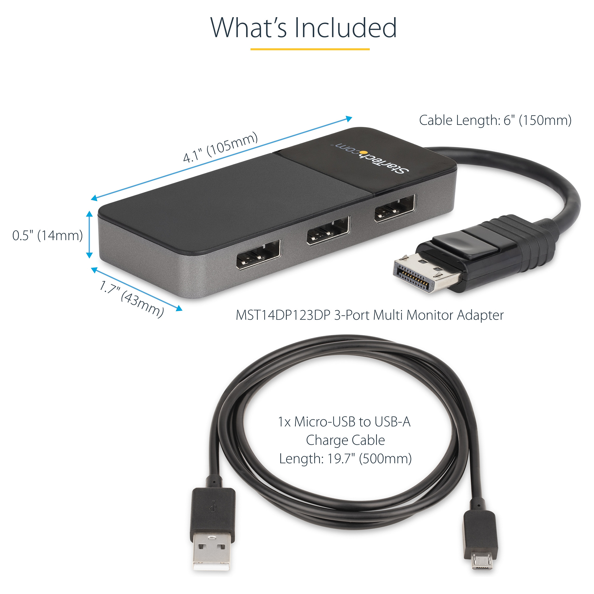 Video/audio razdjelnik STARTECH.COM DisplayPort MST Hub (3 x 4K, DP 1.4)-11