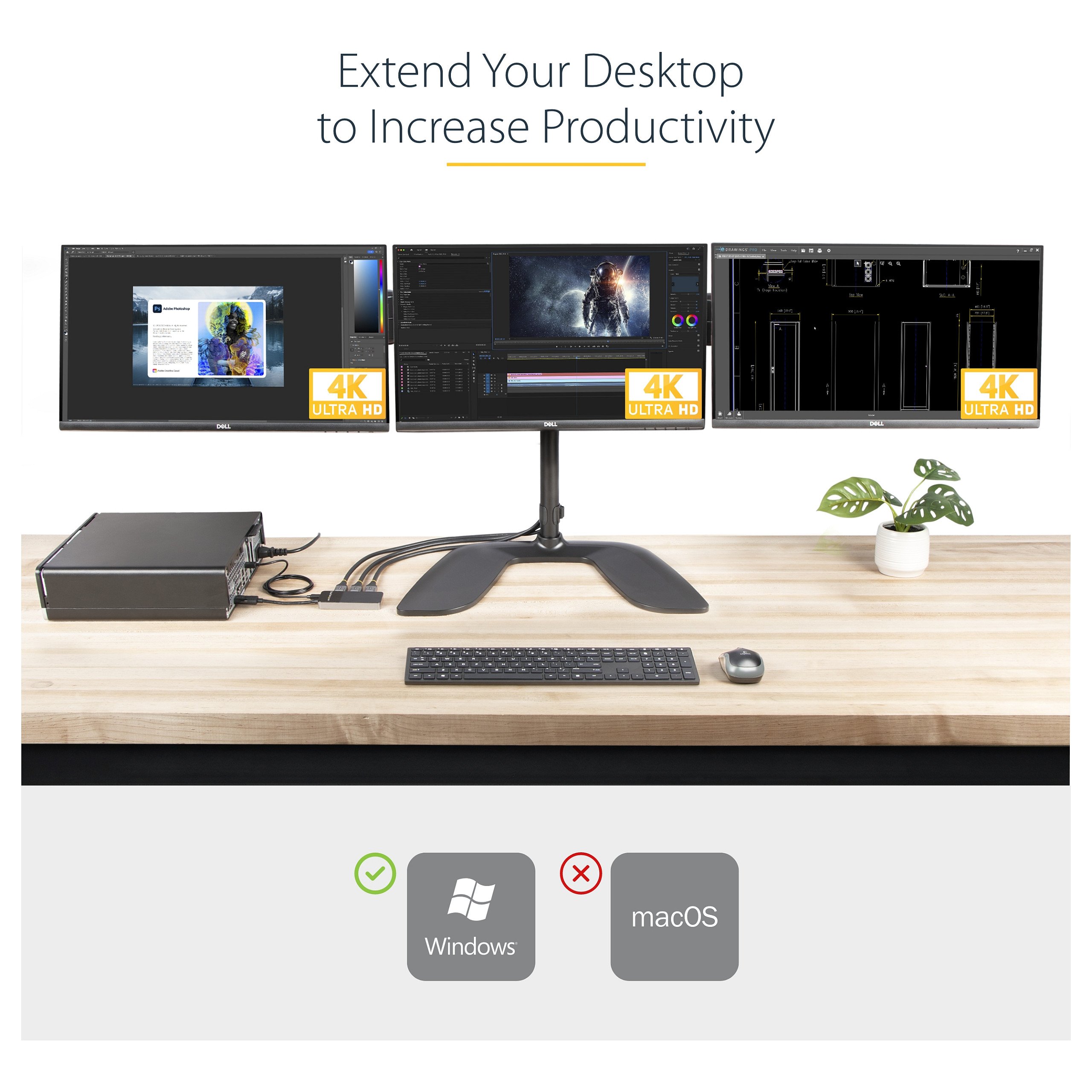 Video/audio razdjelnik STARTECH.COM DisplayPort MST Hub (3 x 4K, DP 1.4)-20