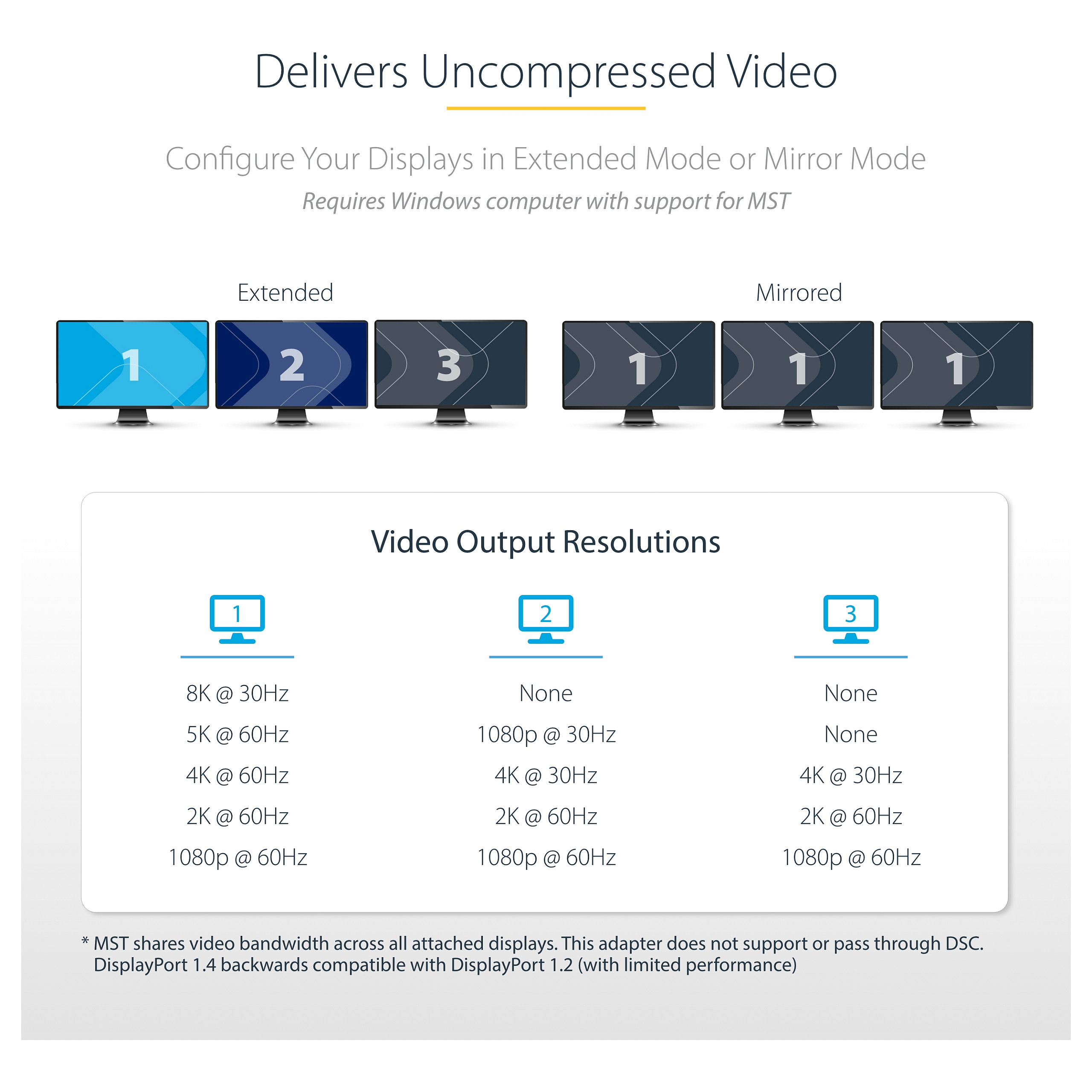 Video/audio razdjelnik STARTECH.COM DisplayPort MST Hub (3 x 4K, DP 1.4)-22