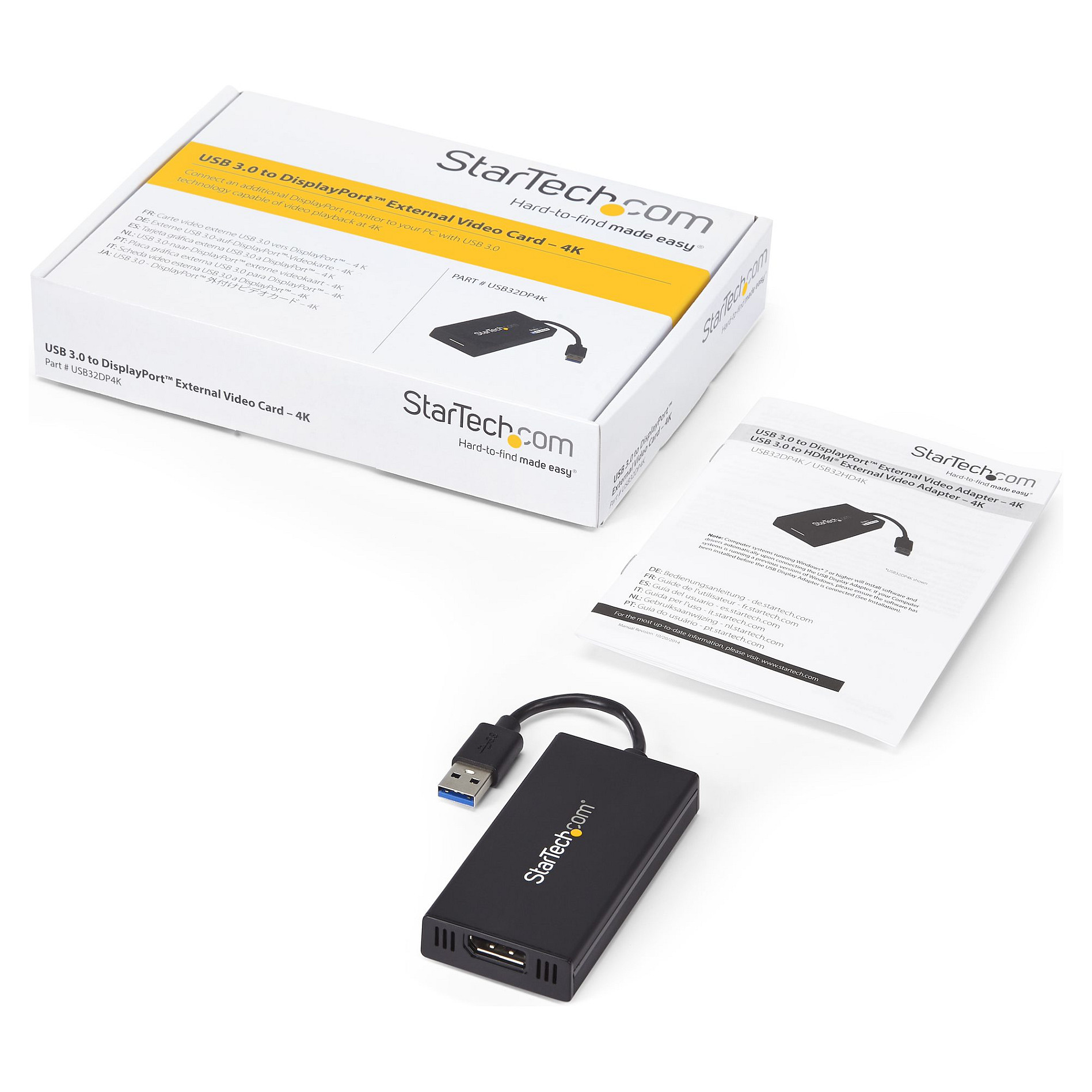 USB 3.0 na DisplayPort adapter STARTECH.COM (DisplayLink certificiran, 4K 30Hz, USB / DisplayPort adapter, TAA kompatibilan, 9 m)-9