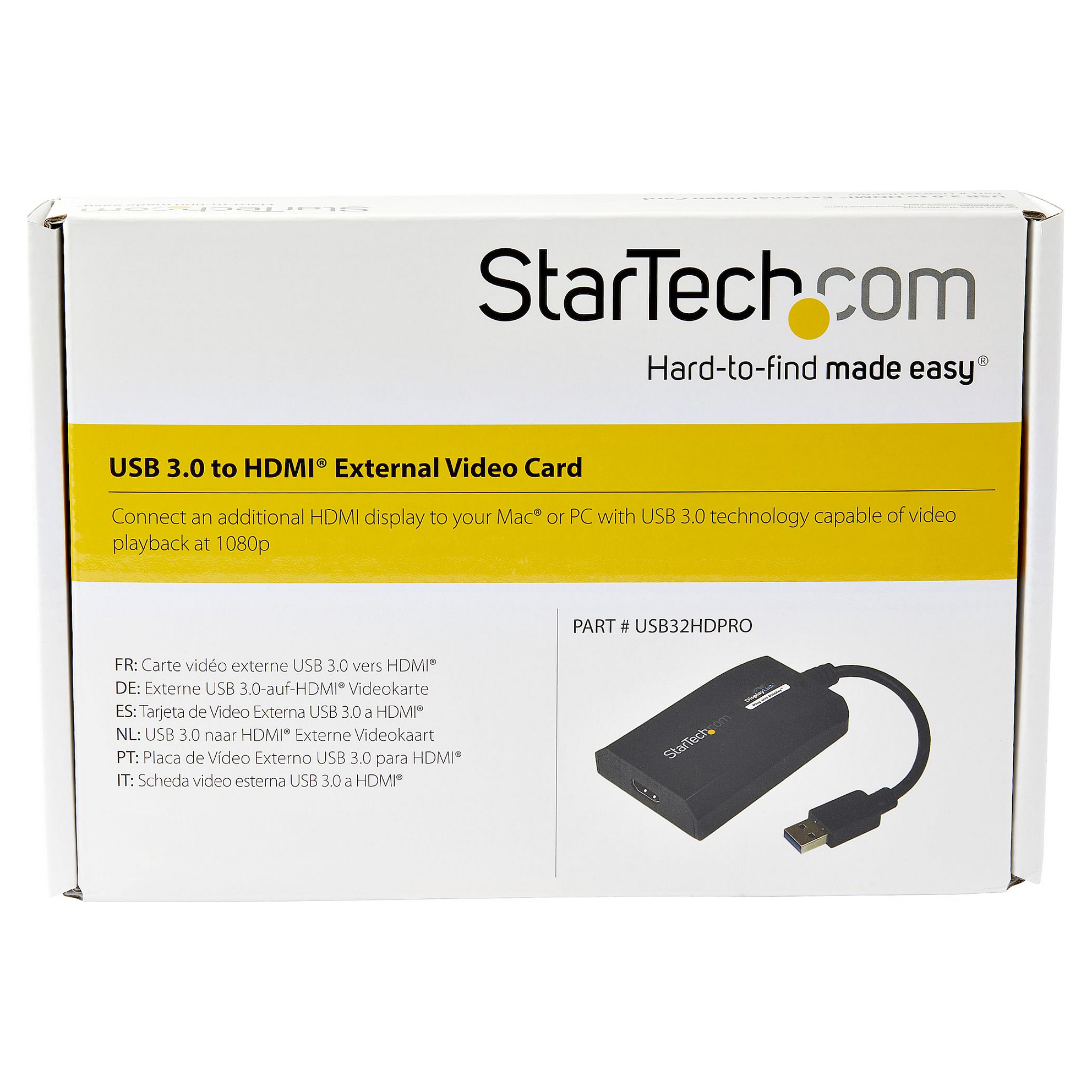 USB 3.0 na HDMI vanjski video adapter STARTECH.COM USB32HDPRO (DisplayLink certificiran, 1920x1200, višemonitorski grafički adapter, podržava Mac i Windows,-9